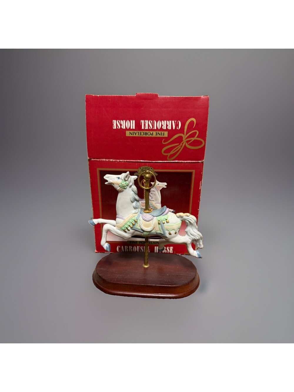 Vintage Carrousel Horse Figurine Fine Porcelain World Showcase Gift Collection